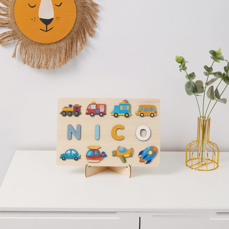 Montessori Personalised Wooden - Kids Education Name 评论和价格
