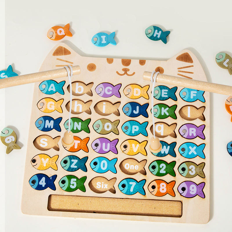 Wooden Magnetic Fishing Game K - Abc Kids Early Education 评论和价格