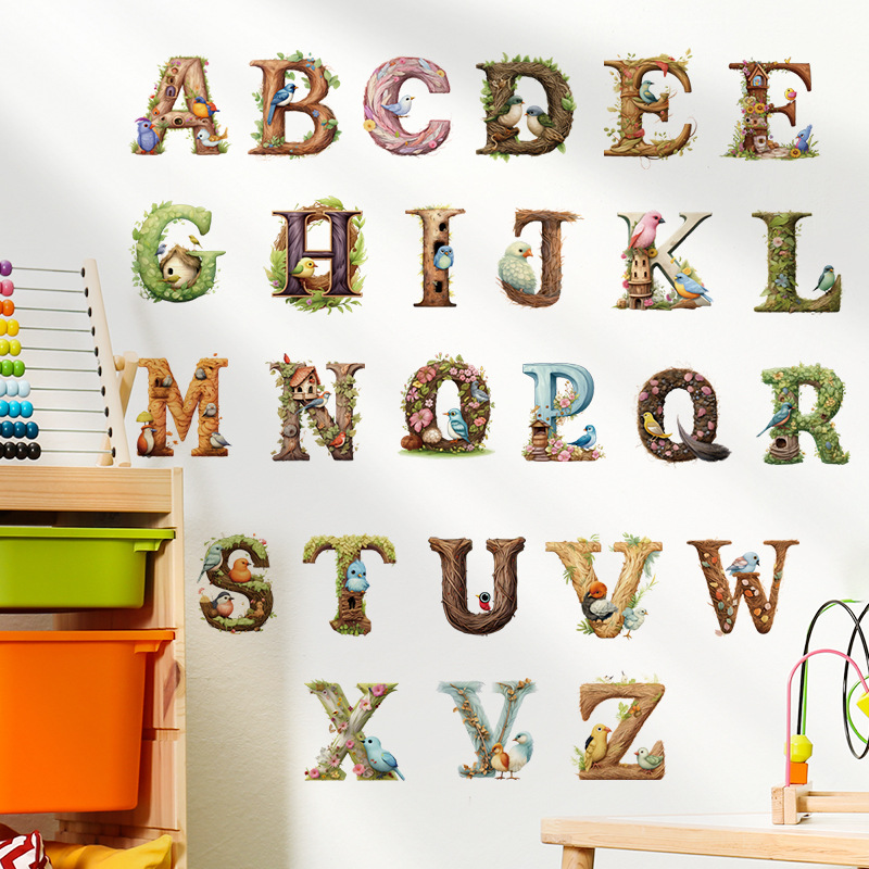 Cute Alphabet Vinyl Wall Decal - Abc Kids Early Education 评论和价格