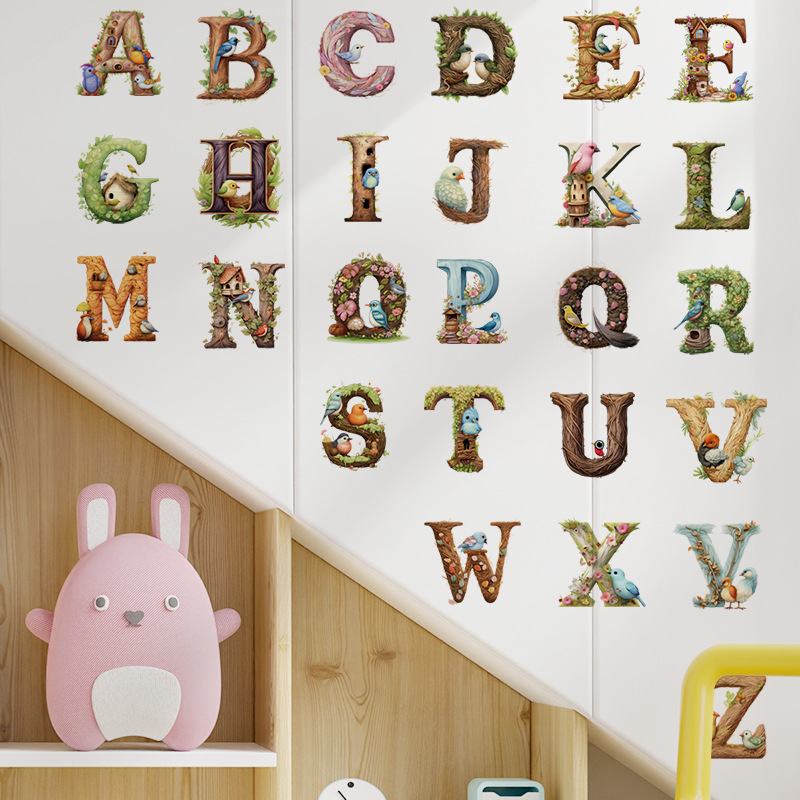 Cute Alphabet Vinyl Wall Decal - Abc Kids Early Education 评论和价格