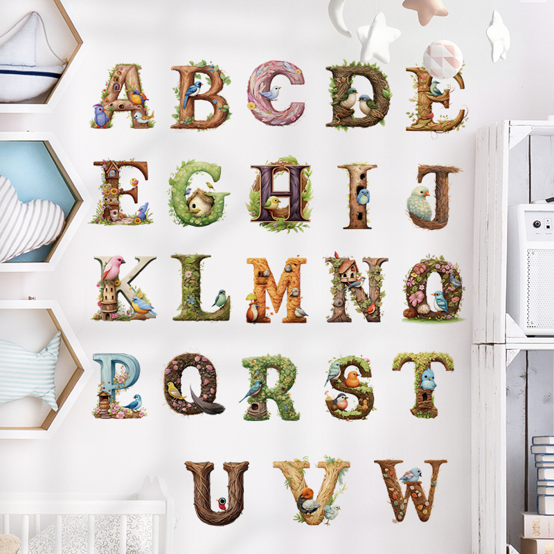 Cute Alphabet Vinyl Wall Decal - Abc Kids Early Education 评论和价格