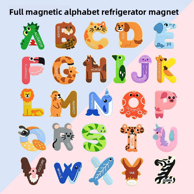 Cute Animal Alphabet Fridge Ma - Abc Kids Early Education 评论和价格